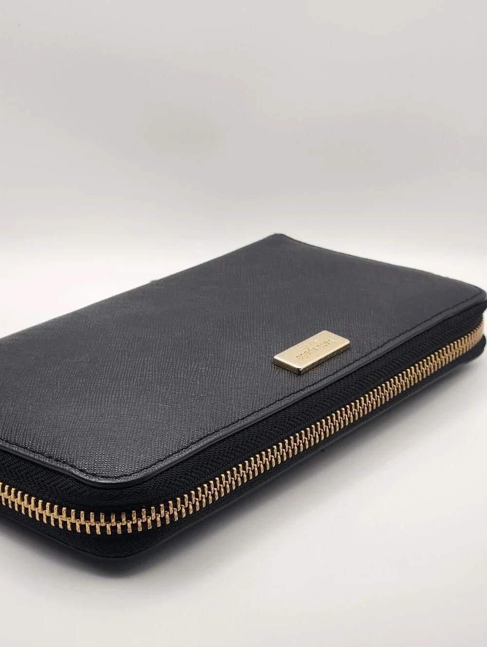 Kate Spade Black Saffiano Zip Wallet